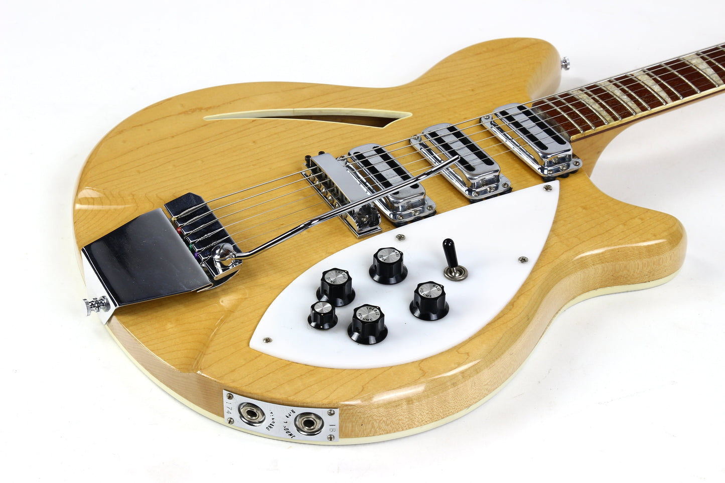 1969 Rickenbacker 375 Mapleglo Vintage Hollowbody Electric  w Original Case 3 Toaster Pickups!