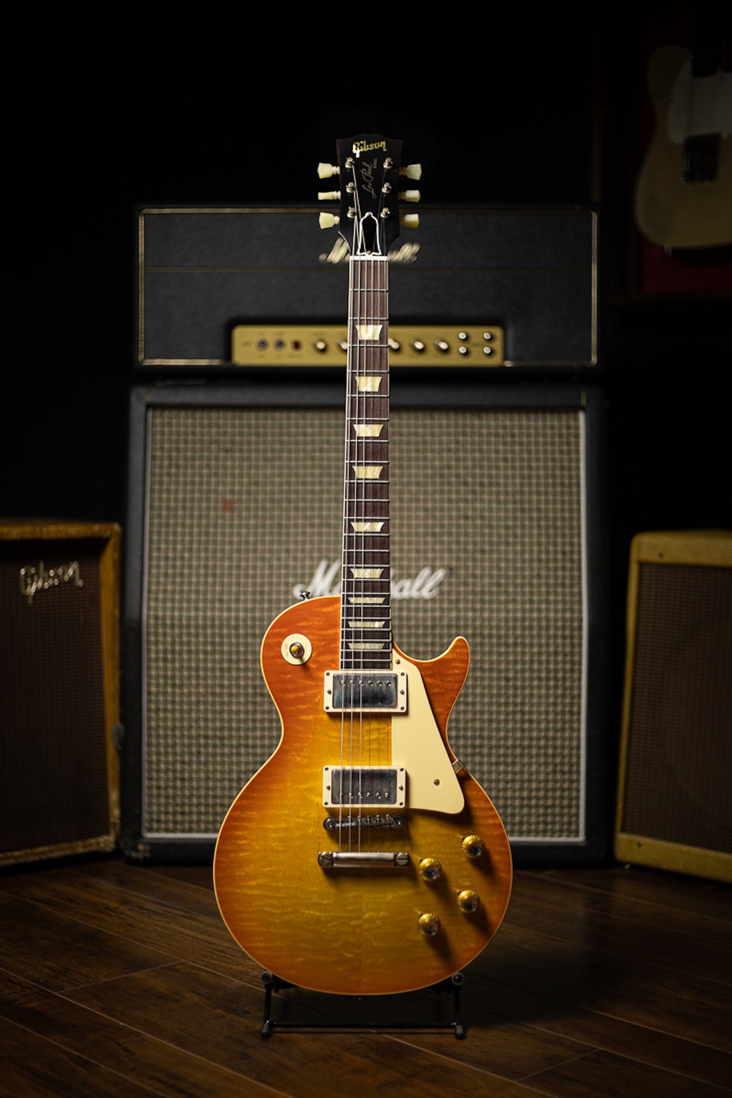 Gibson Custom Shop 60th Anniversary 1960 Les Paul Standard V2 VOS Electric Guitar - Orange Lemon Fade