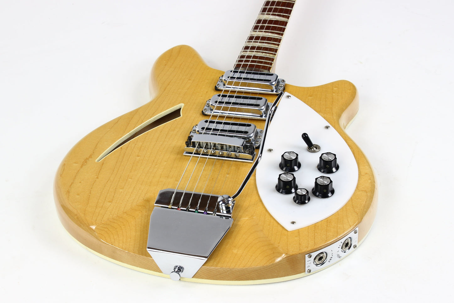 1969 Rickenbacker 375 Mapleglo Vintage Hollowbody Electric  w Original Case 3 Toaster Pickups!