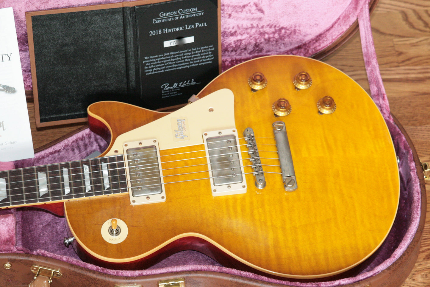 2018 Gibson 1958 Les Paul Historic Reissue! R8 58 Honey Lemon Fade Custom Shop TH Specs