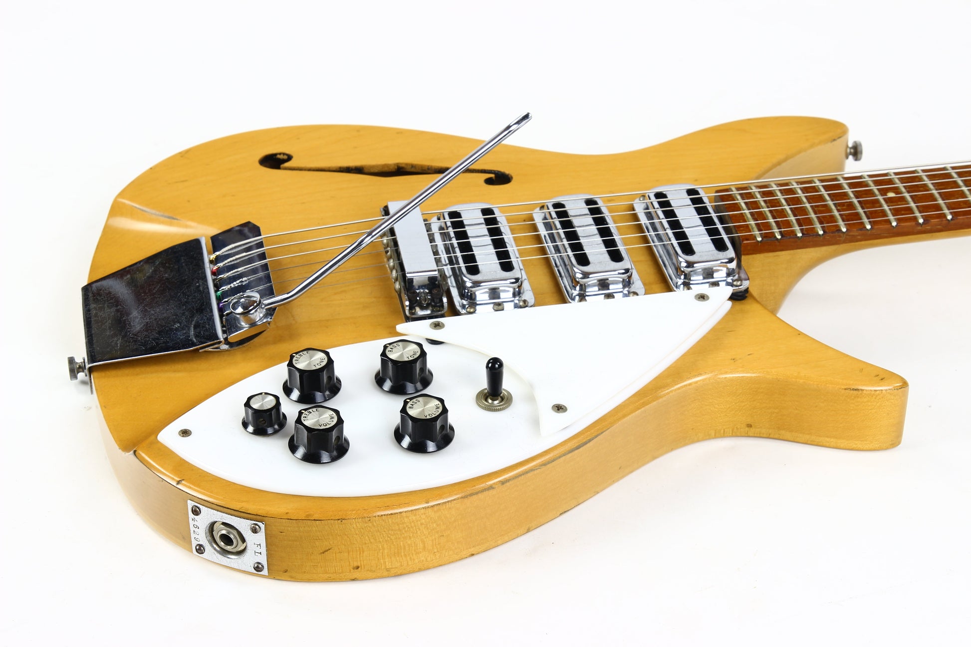 1966 Rickenbacker 325 Mapleglo Natural Vintage Electric Guitar w Original Case! John Lennon Beatles