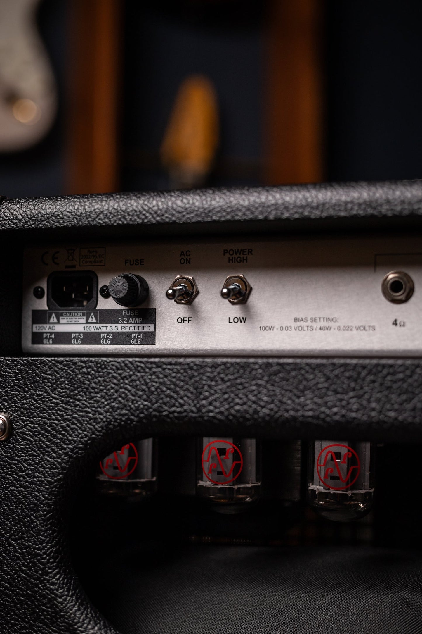 PRE-ORDER | Two-Rock Bloomfield Drive 100/50w Tube Head and Cabinet - Black Bronco Tolex, Large Checked Cloth, White Piping