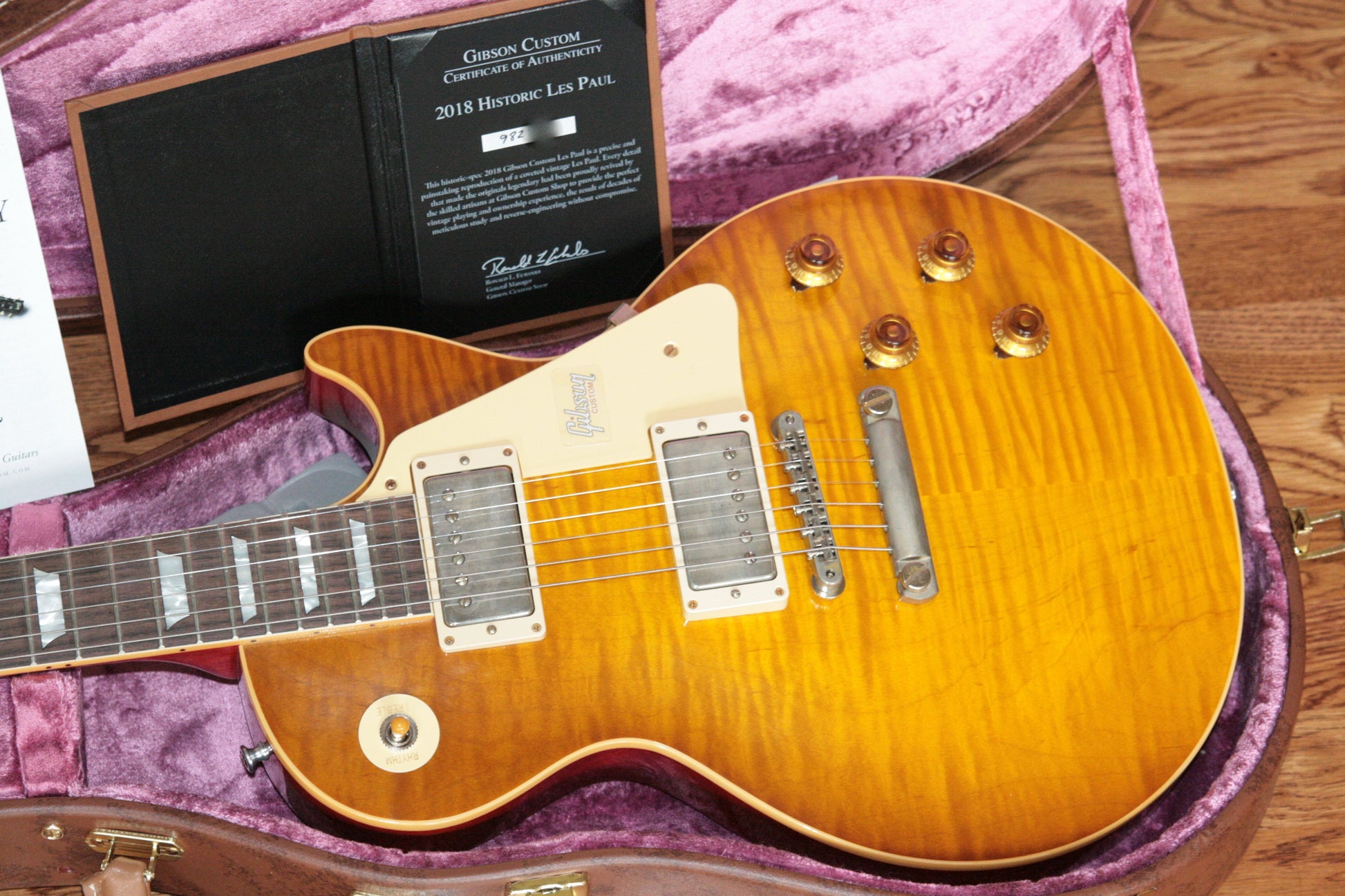 2018 Gibson 1959 Les Paul Historic Reissue! R9 59 HONEY LEMON FADE Custom Shop TH Spec