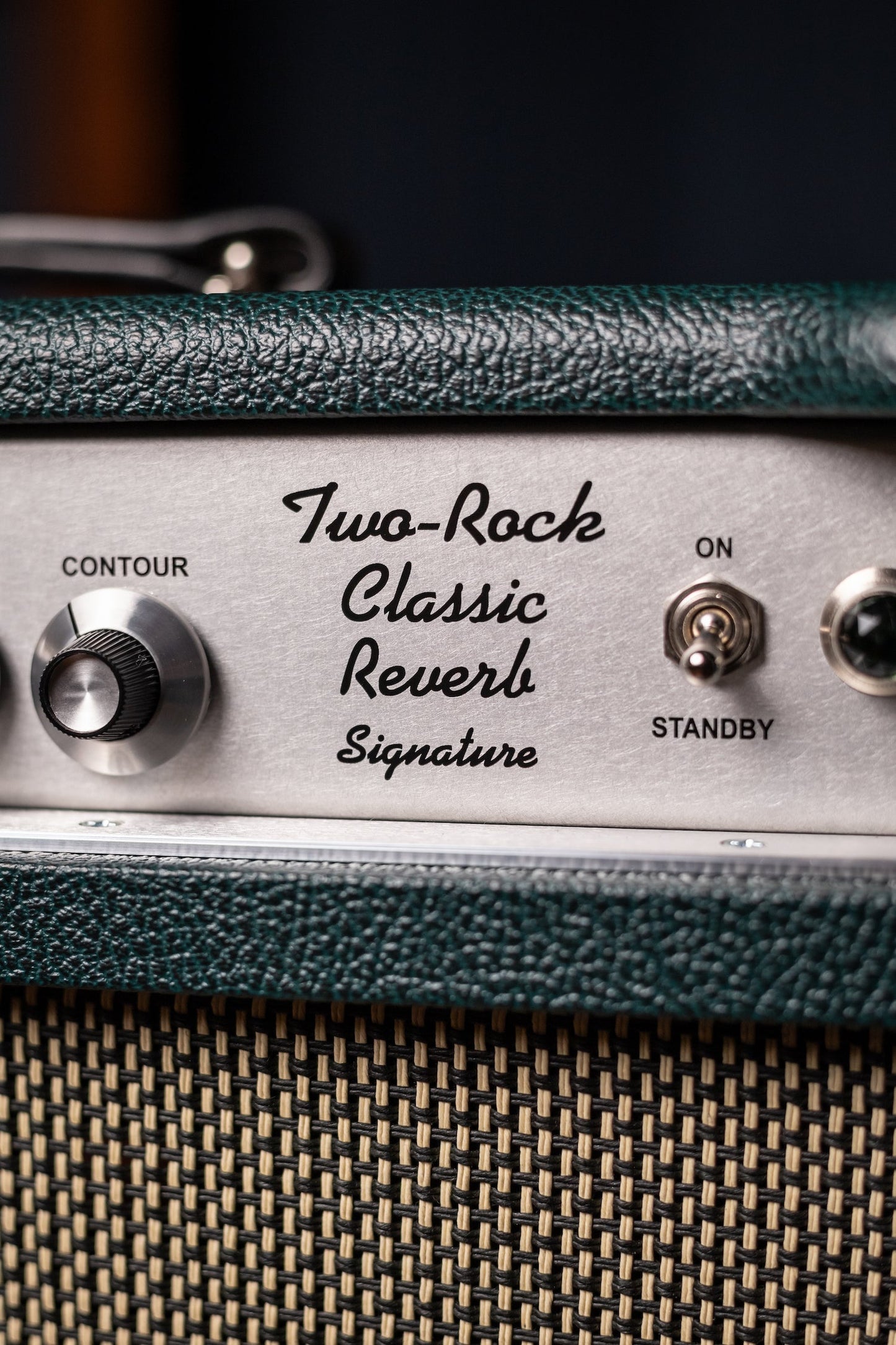 PRE-ORDER | Two-Rock Classic Reverb 100 Watt Head And 12-65B 2x12 Extension Cabinet - British Green, Salt & Pepper Cloth, White Piping