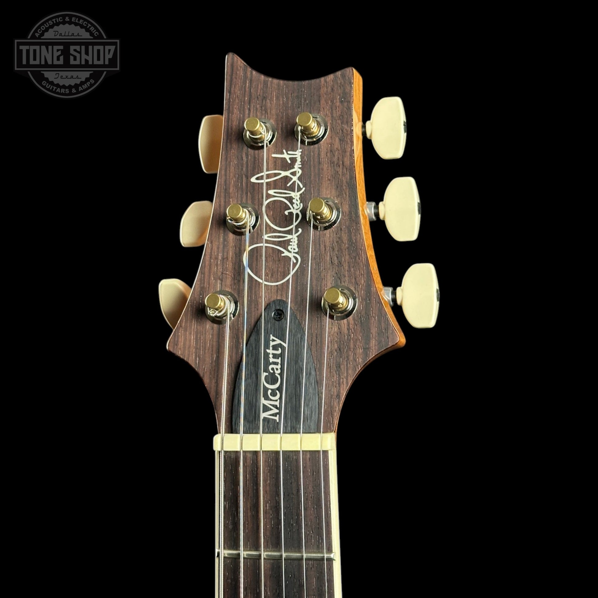 PRS McCarty Black Rainbow Holoflake Top & Binding Natural Back w/case