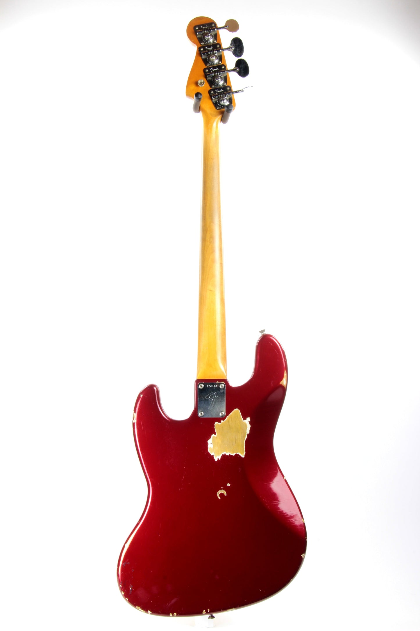 1965 Fender Jazz Bass Candy Apple Red Custom Color - No Binding, Dot Inlays, Matching Headstock!