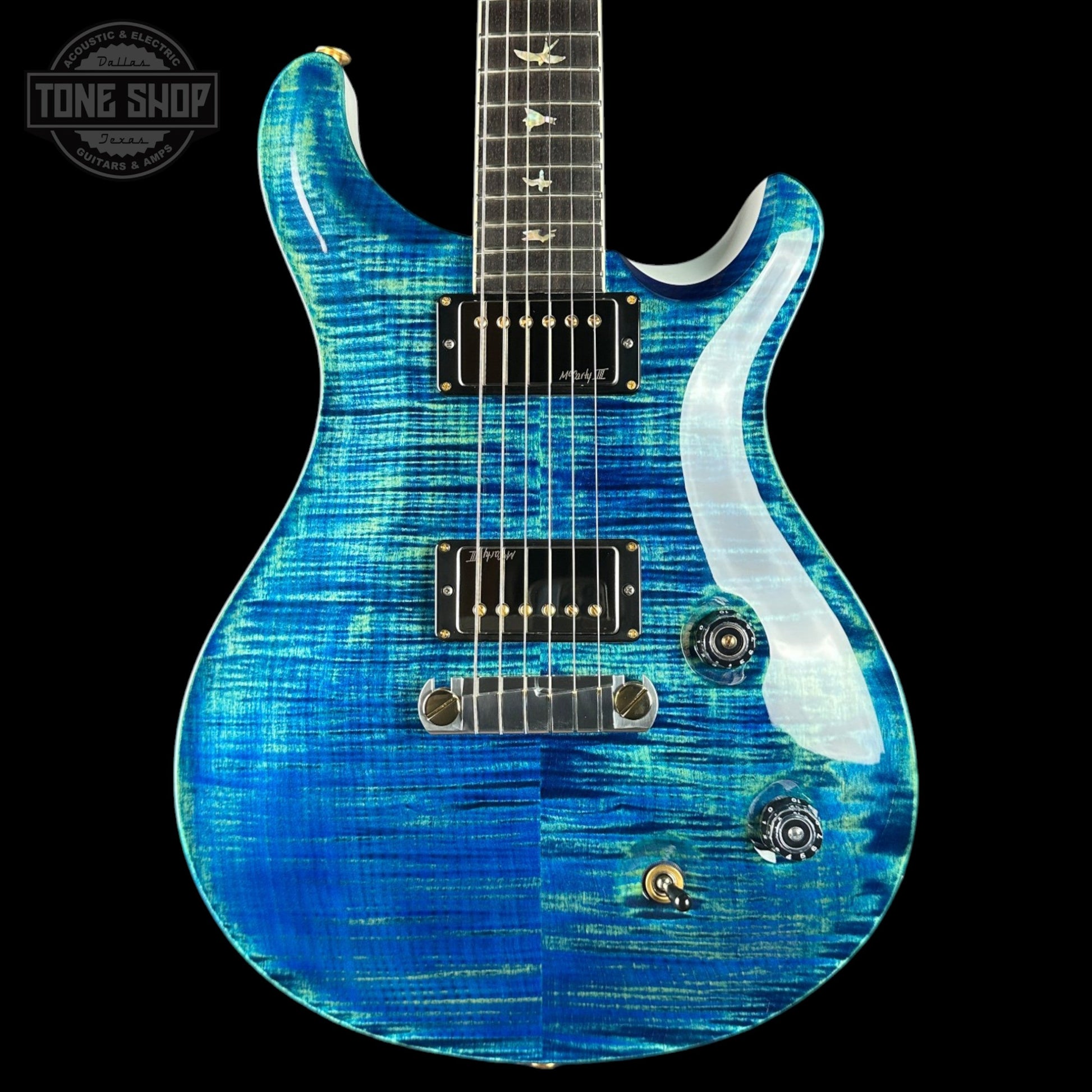PRS McCarty 10 Top River Blue Pearl w/case