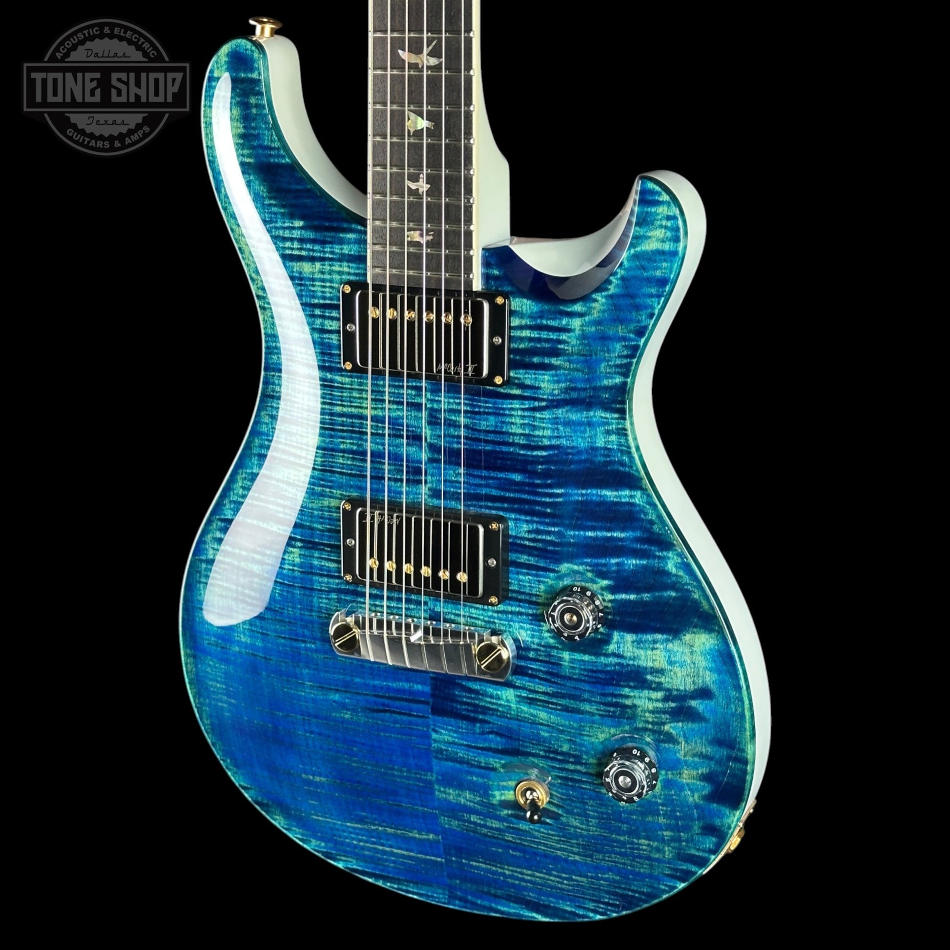 PRS McCarty 10 Top River Blue Pearl w/case