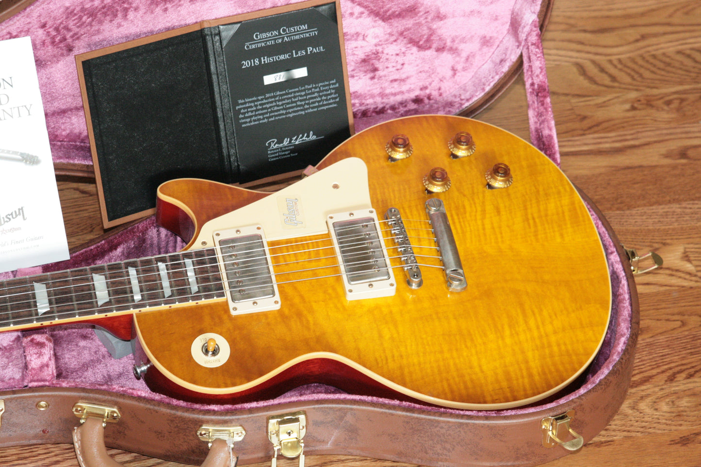 2018 Gibson 1958 Les Paul Historic Reissue! R8 58 Custom Shop Honey Lemon Fade TH Specs