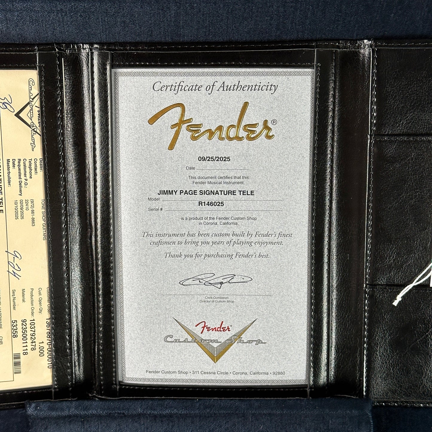 Fender Custom Shop Jimmy Page Signature Telecaster w/case