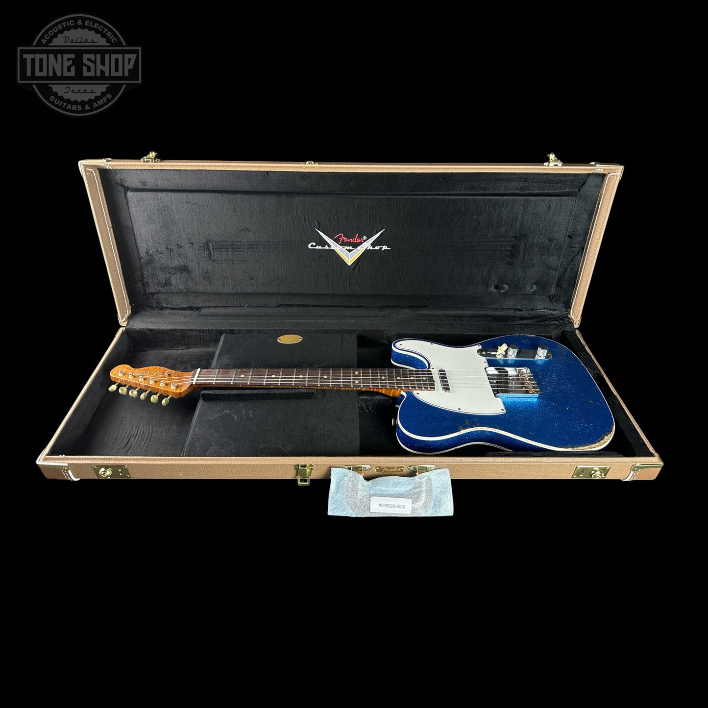 Fender Custom Shop TSG Exclusive 1960 Telecaster Custom Chambered Blue Sparkle Relic w/case CZ587142