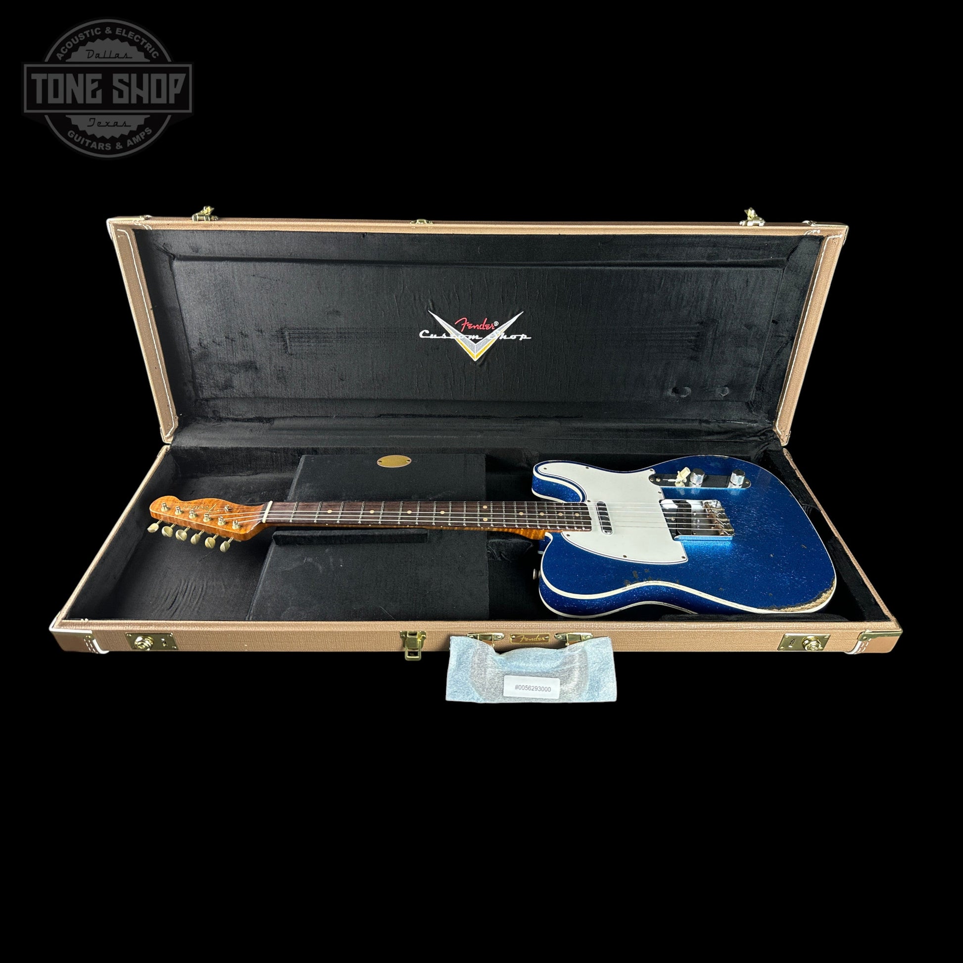Fender Custom Shop TSG Exclusive 1960 Telecaster Custom Chambered Blue Sparkle Relic w/case CZ587142
