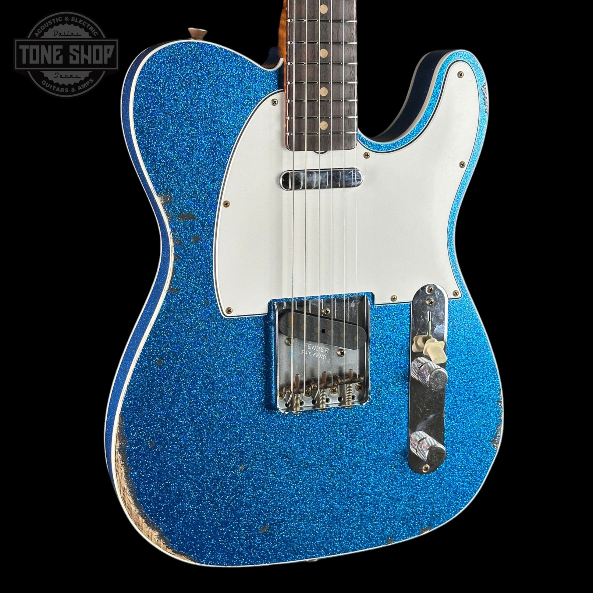 Fender Custom Shop TSG Exclusive 1960 Telecaster Custom Chambered Blue Sparkle Relic w/case CZ587142