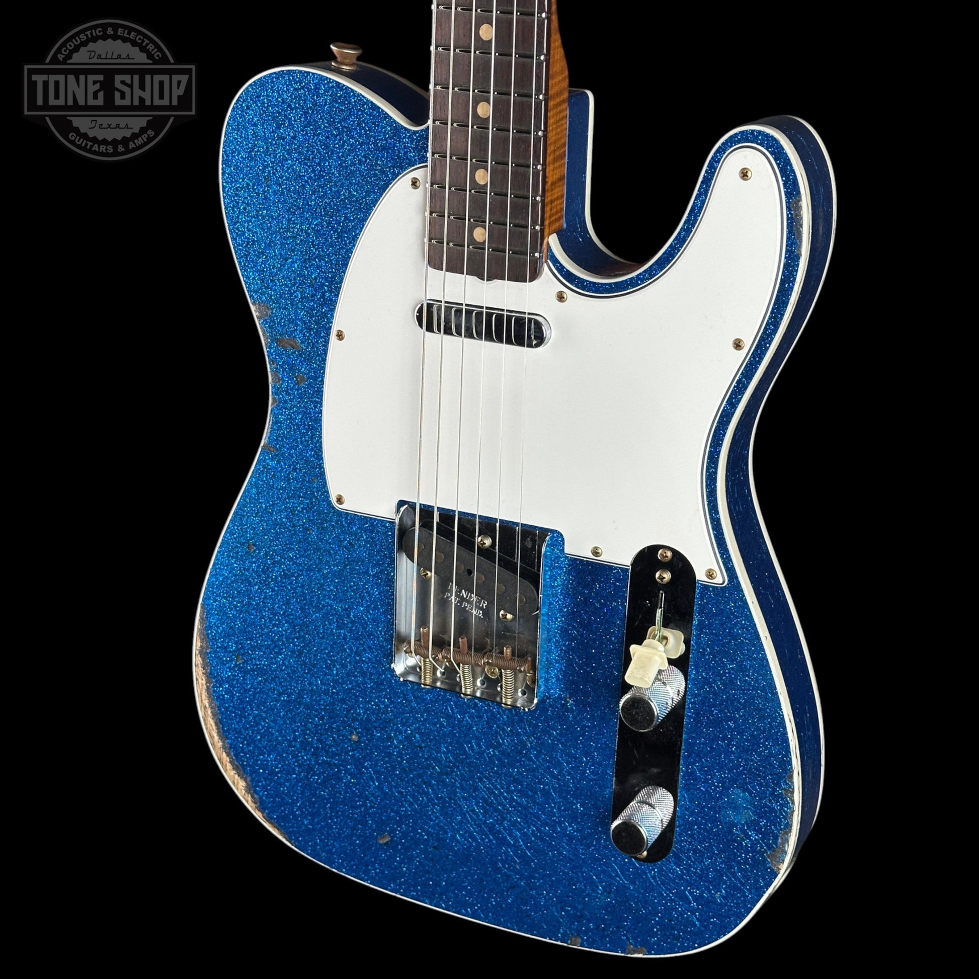 Fender Custom Shop TSG Exclusive 1960 Telecaster Custom Chambered Blue Sparkle Relic w/case CZ587142