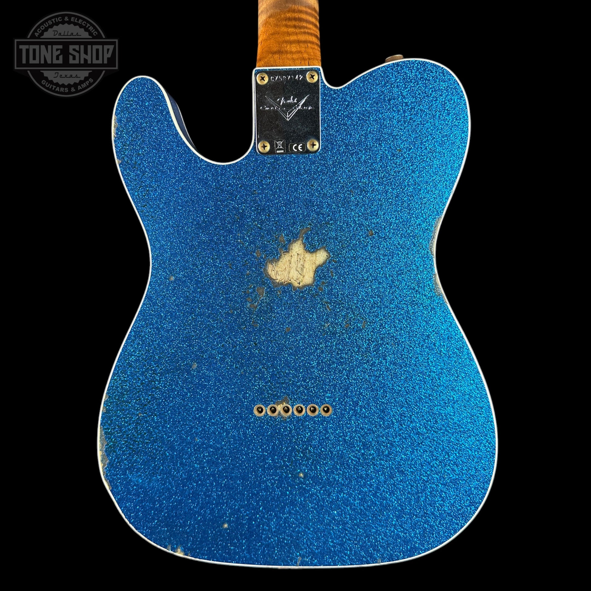Fender Custom Shop TSG Exclusive 1960 Telecaster Custom Chambered Blue Sparkle Relic w/case CZ587142