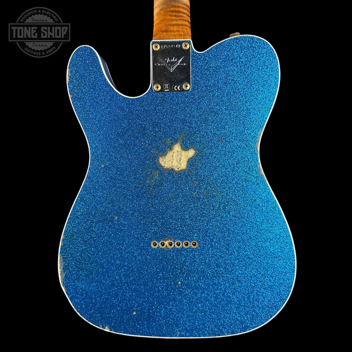 Fender Custom Shop TSG Exclusive 1960 Telecaster Custom Chambered Blue Sparkle Relic w/case CZ587142