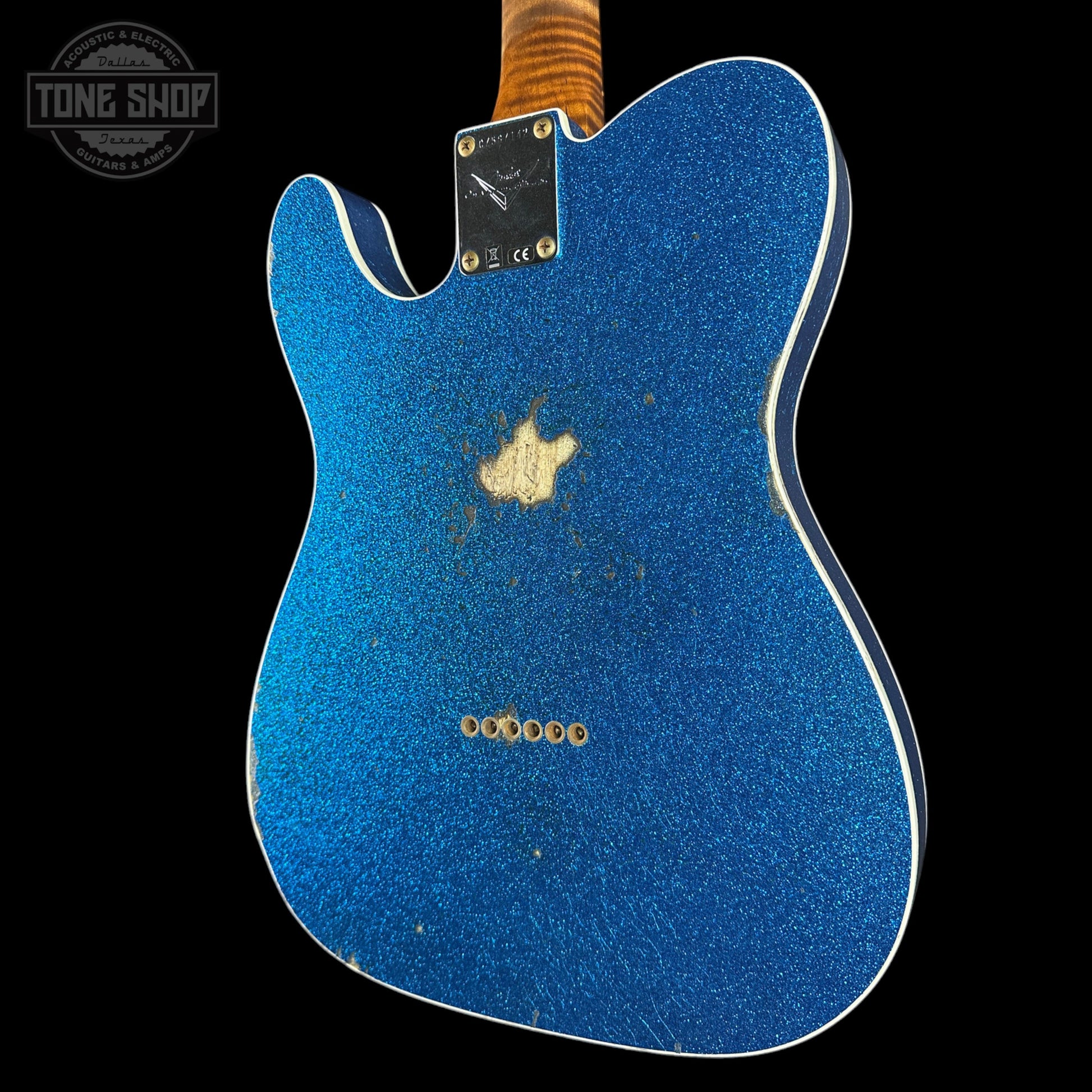 Fender Custom Shop TSG Exclusive 1960 Telecaster Custom Chambered Blue Sparkle Relic w/case CZ587142