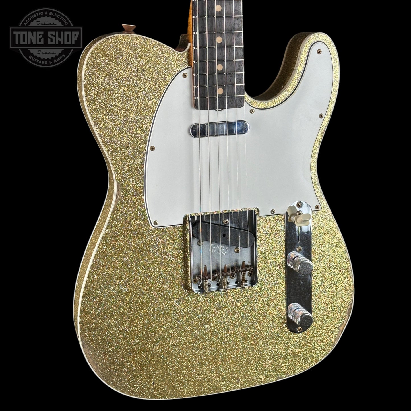 Fender Custom Shop TSG Exclusive 1960 Telecaster Custom Chambered Gold Sparkle Relic w/case CZ591383