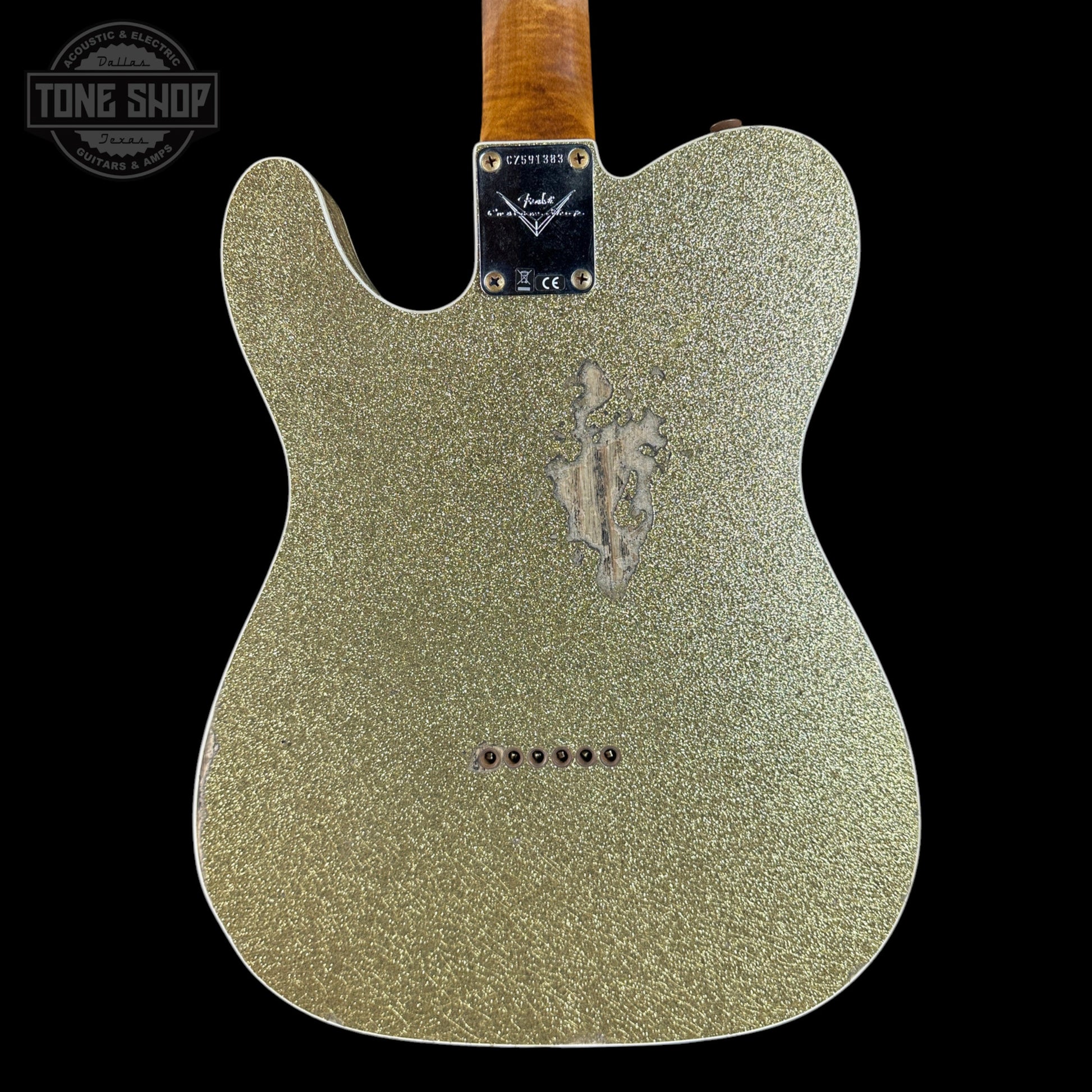 Fender Custom Shop TSG Exclusive 1960 Telecaster Custom Chambered Gold Sparkle Relic w/case CZ591383