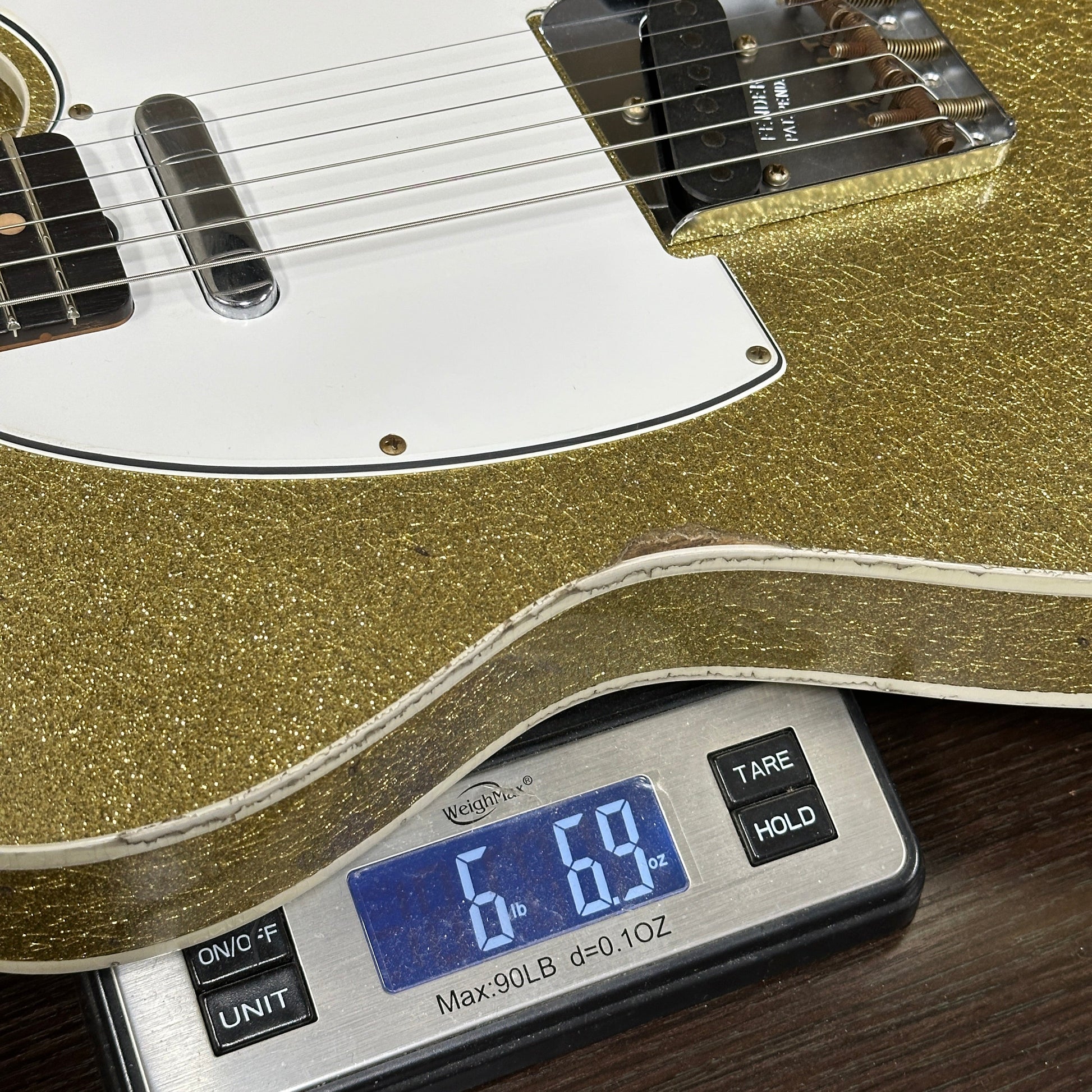 Fender Custom Shop TSG Exclusive 1960 Telecaster Custom Chambered Gold Sparkle Relic w/case CZ591383