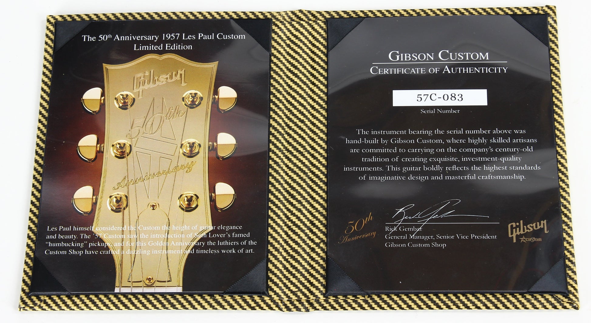 2007 Gibson Custom Shop 50th Anniversary '57 Les Paul Goldtop LPB7 - All-Gold, Ebony Board, Limited Edition