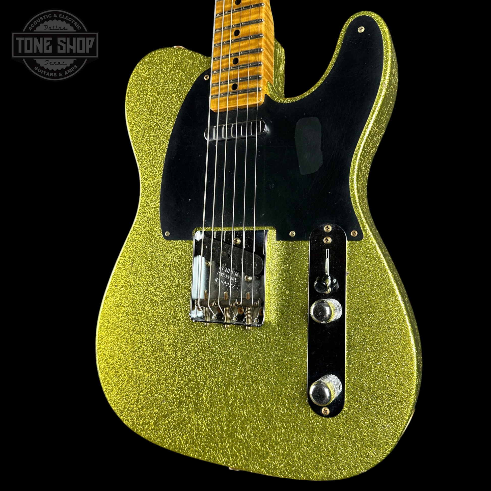 Fender Custom Shop TSG Exclusive ’52 Telecaster Chambered Chartreuse Sparkle Journeyman Relic w/case R150937