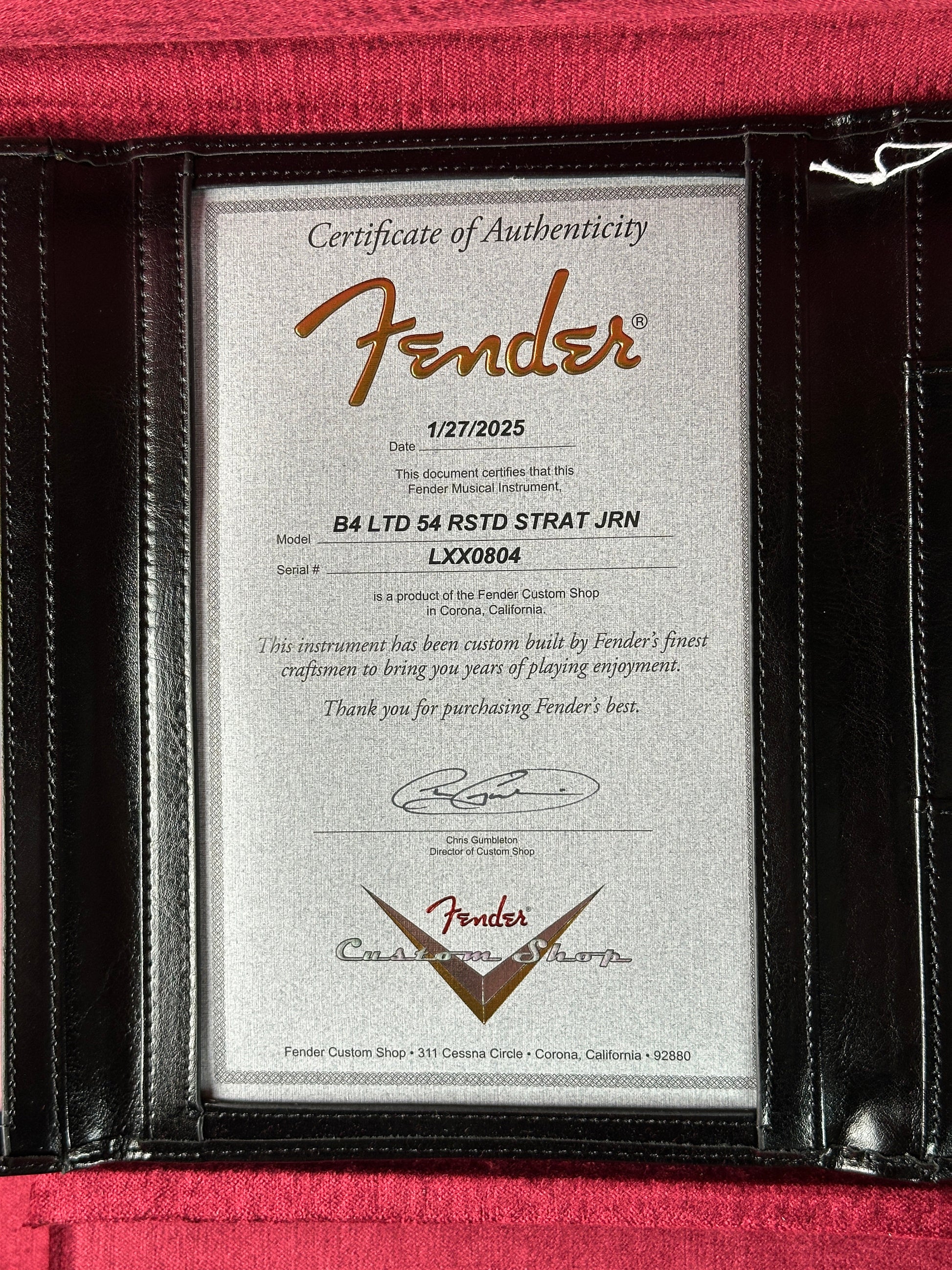 Fender Custom Shop Limited Edition Roasted '54 Strat Journeyman Relic '55 Desert Tan w/case