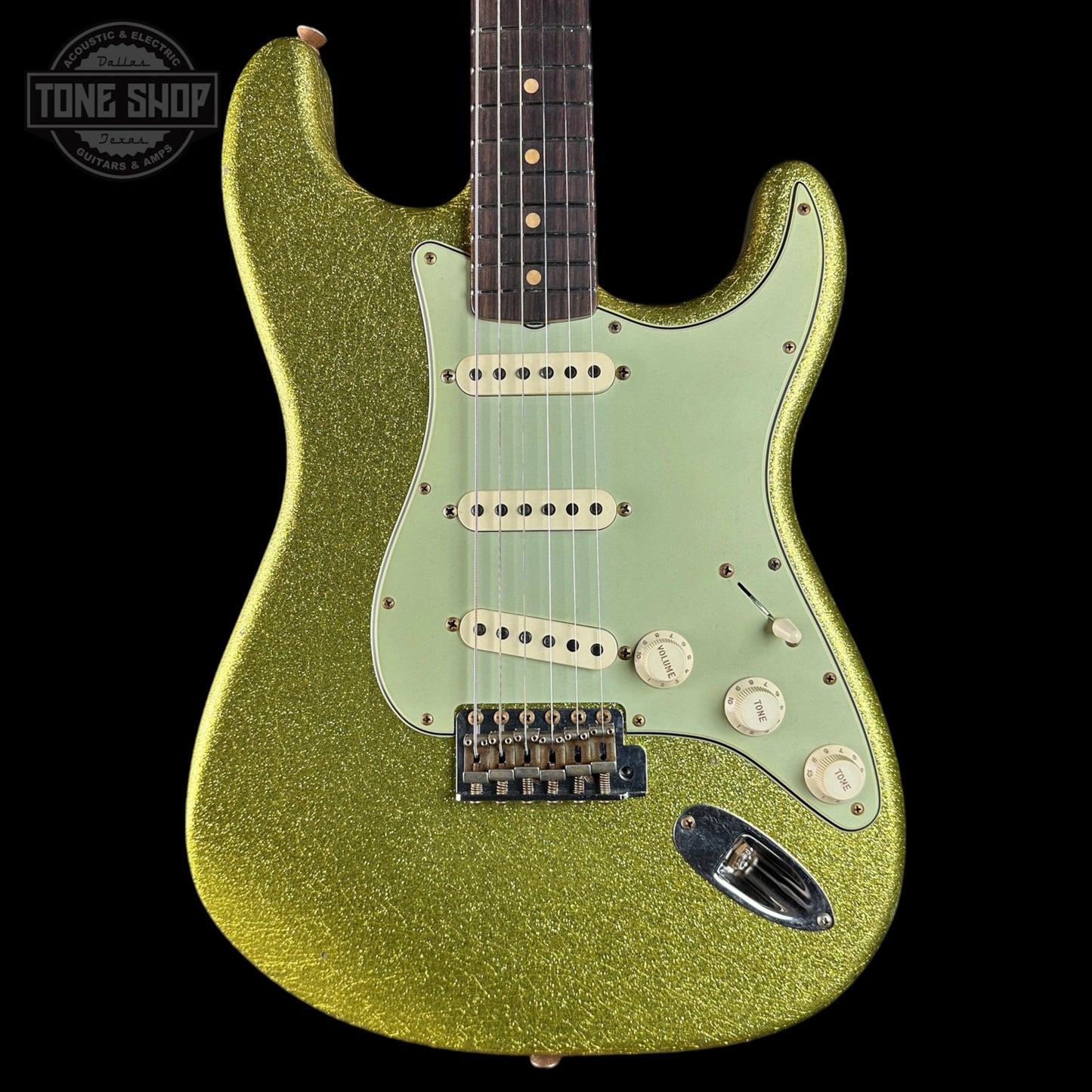 Fender Custom Shop TSG Exclusive ’63 Stratocaster Chambered Chartreuse Sparkle Journeyman Relic w/case CZ589081