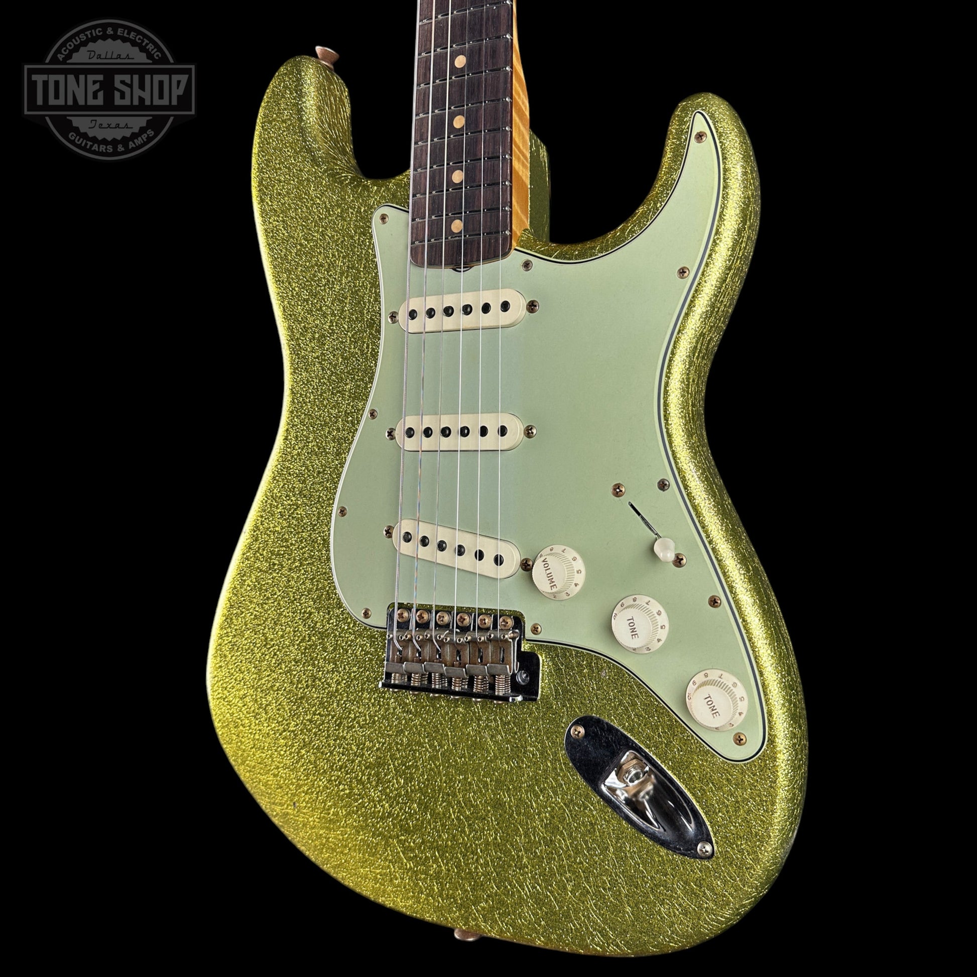 Fender Custom Shop TSG Exclusive ’63 Stratocaster Chambered Chartreuse Sparkle Journeyman Relic w/case CZ589081