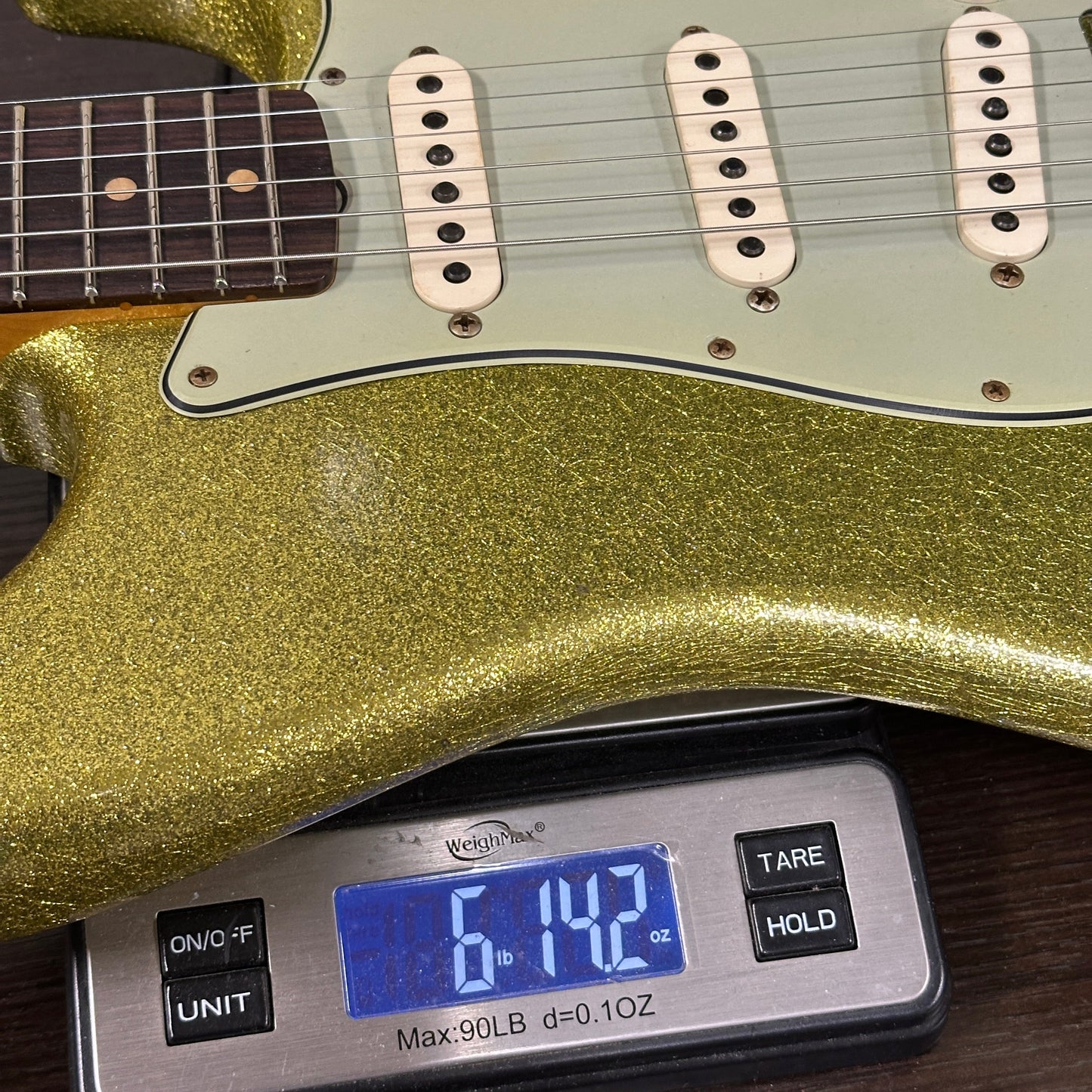 Fender Custom Shop TSG Exclusive ’63 Stratocaster Chambered Chartreuse Sparkle Journeyman Relic w/case CZ589081