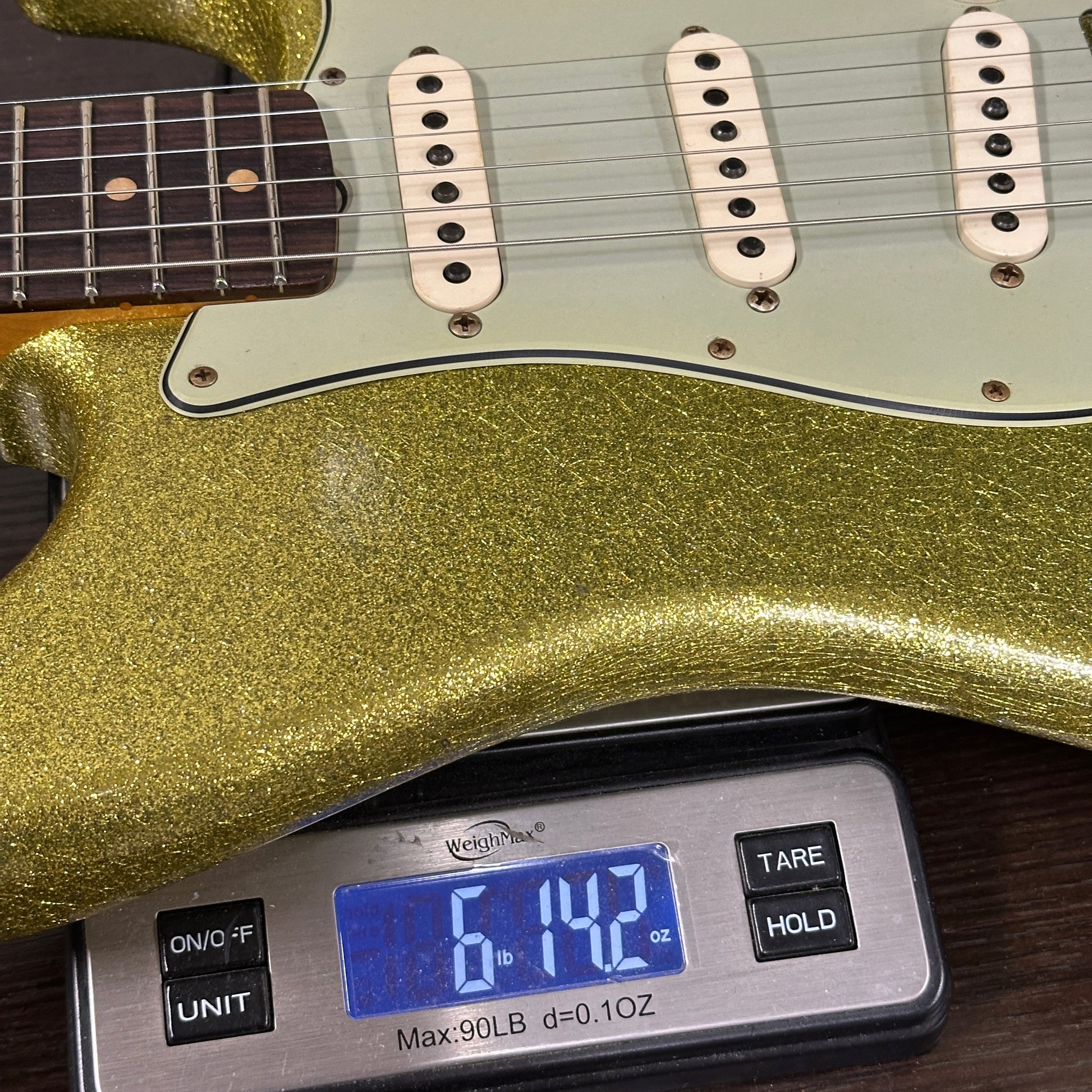 Fender Custom Shop TSG Exclusive ’63 Stratocaster Chambered Chartreuse Sparkle Journeyman Relic w/case CZ589081