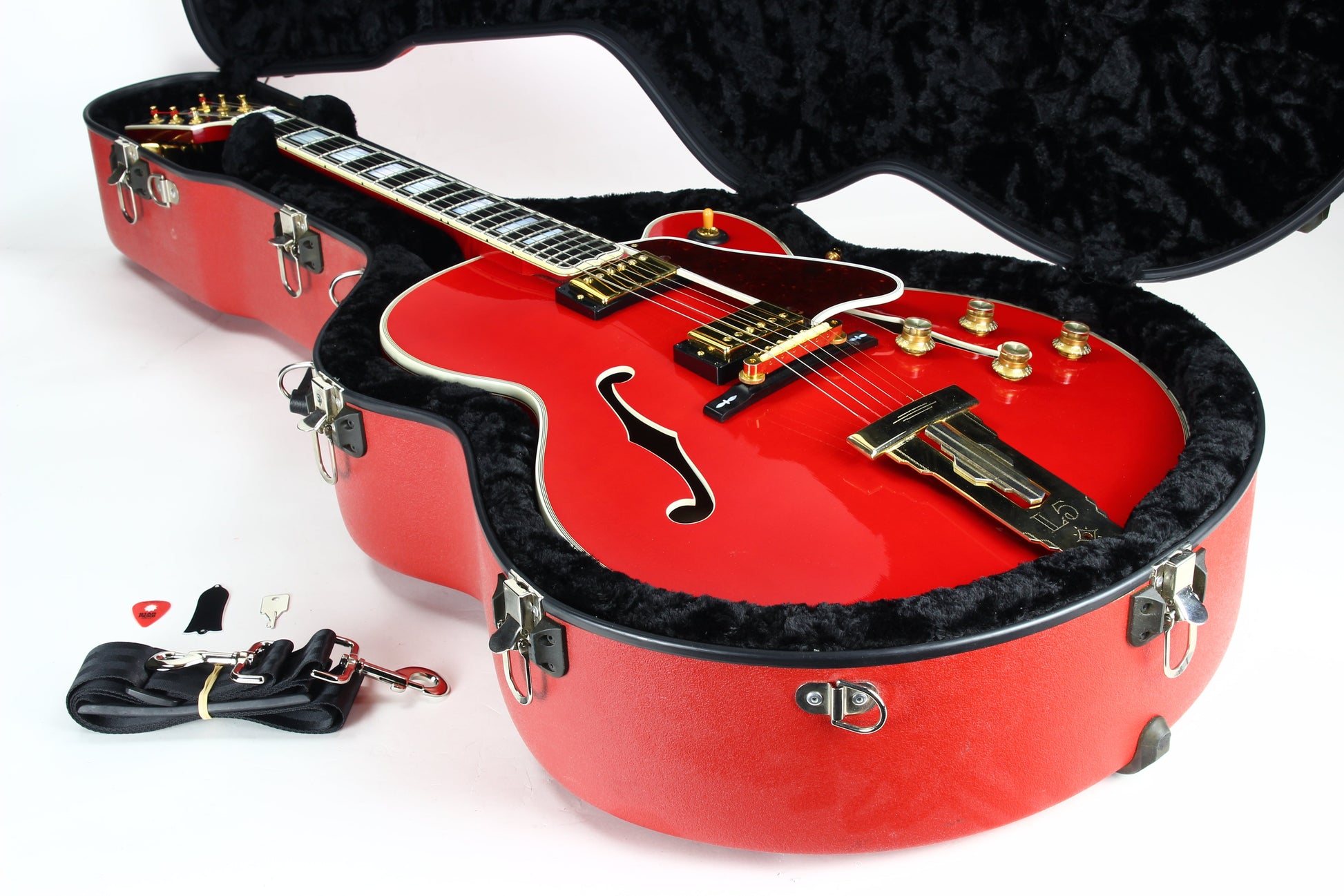 2004 Gibson Custom Shop L-5 CES Faded Cherry James Hutchins, Calton Case Archtop Jazz L5 Guitar