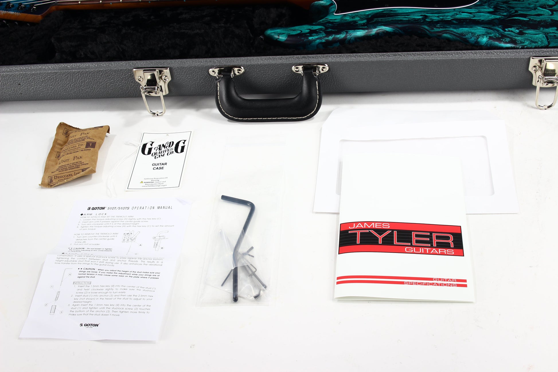 2023 James Tyler USA Studio Elite HD - Black Shmear w/ Turquoise Tint. Matching Dots, Roasted Neck!
