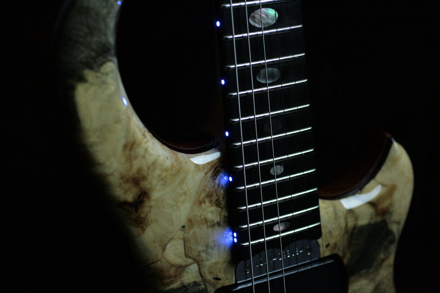 MINT 2011 Alembic Darling Buckeye Burl Top w/ Blue LED's Paperwork, Original Case!