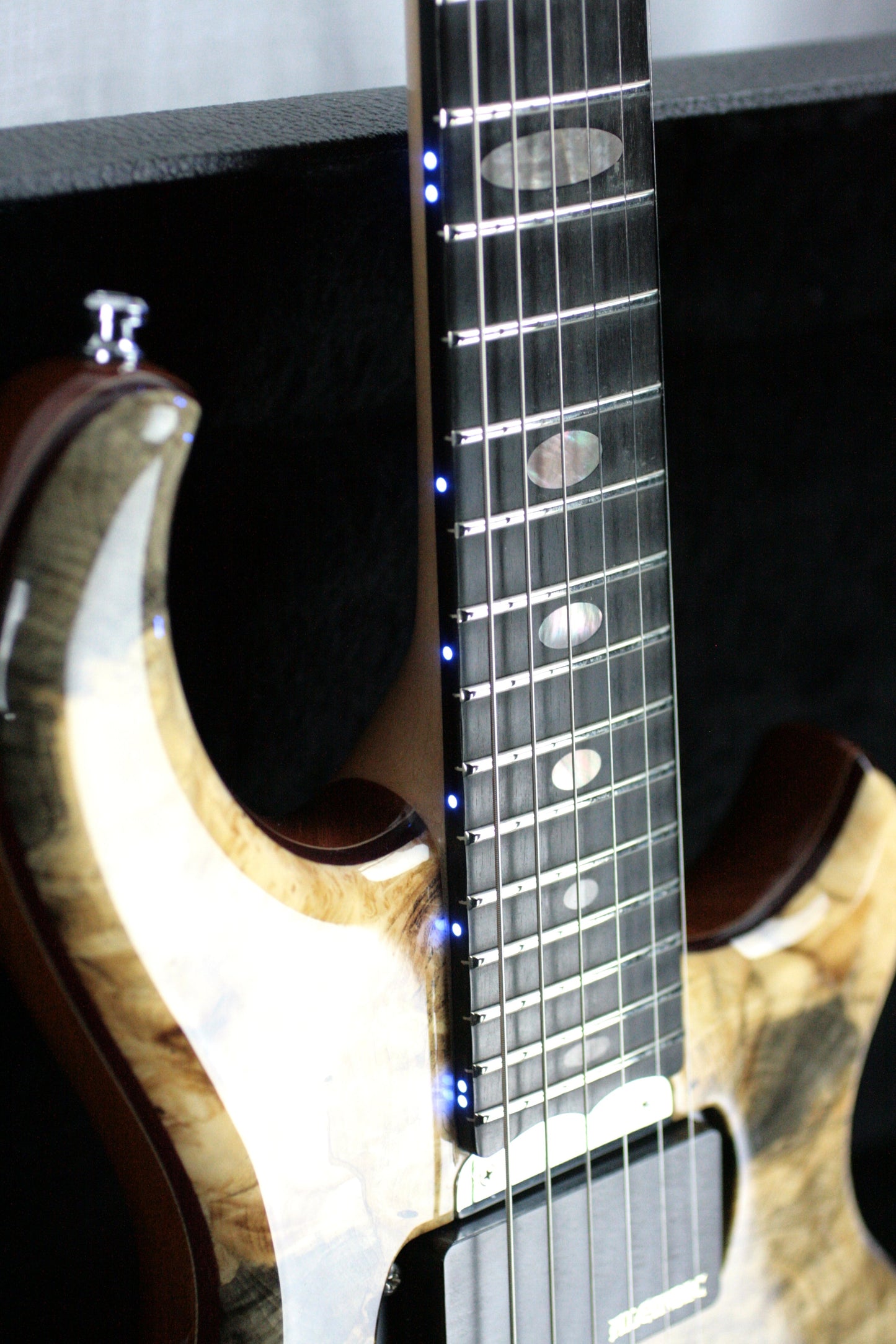 MINT 2011 Alembic Darling Buckeye Burl Top w/ Blue LED's Paperwork, Original Case!