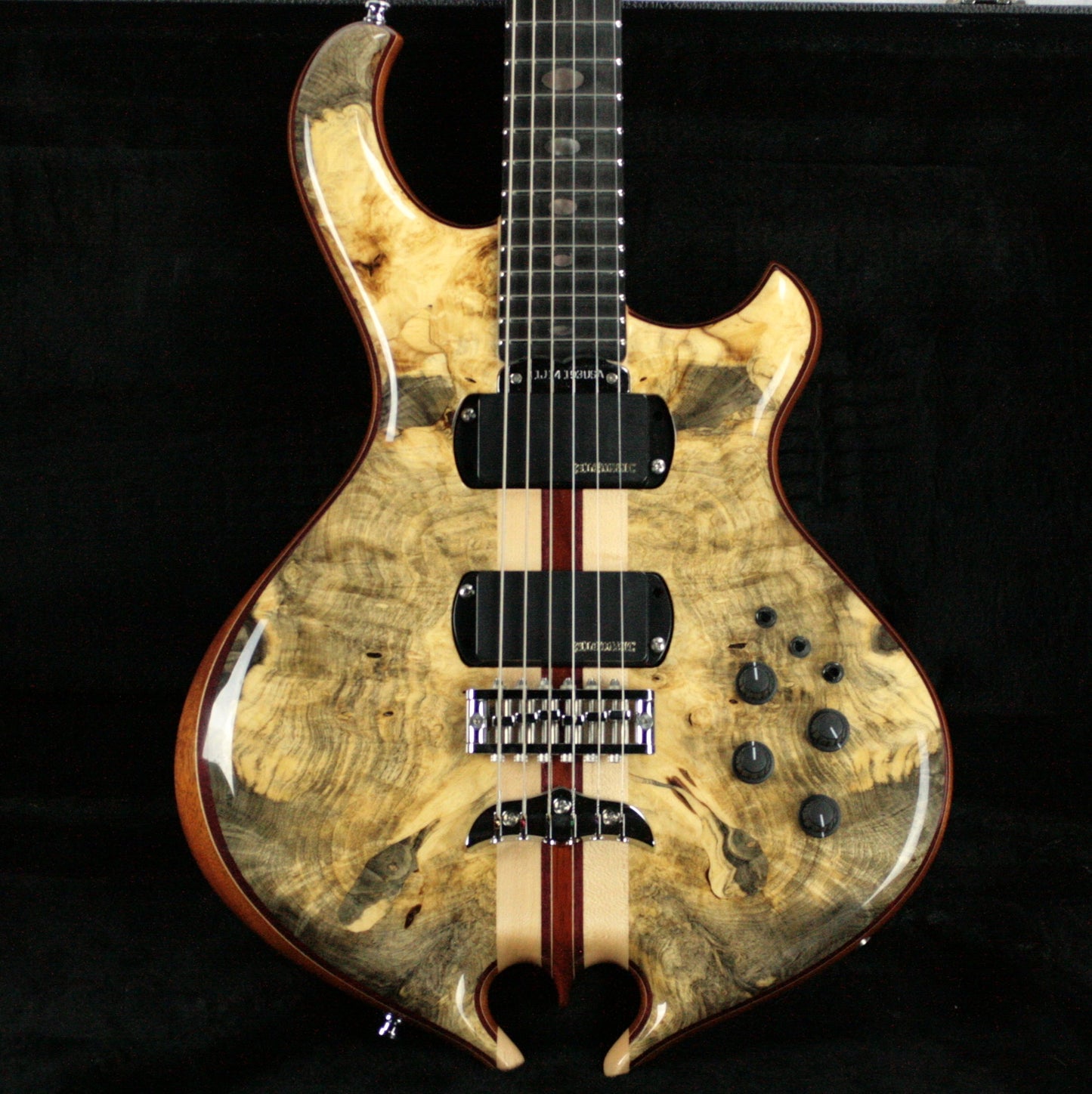 MINT 2011 Alembic Darling Buckeye Burl Top w/ Blue LED's Paperwork, Original Case!