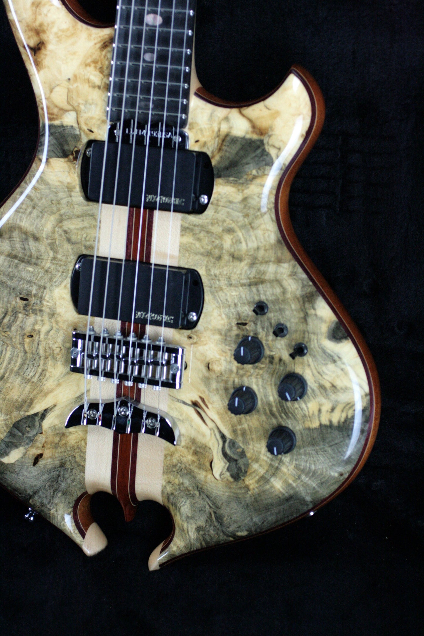 MINT 2011 Alembic Darling Buckeye Burl Top w/ Blue LED's Paperwork, Original Case!