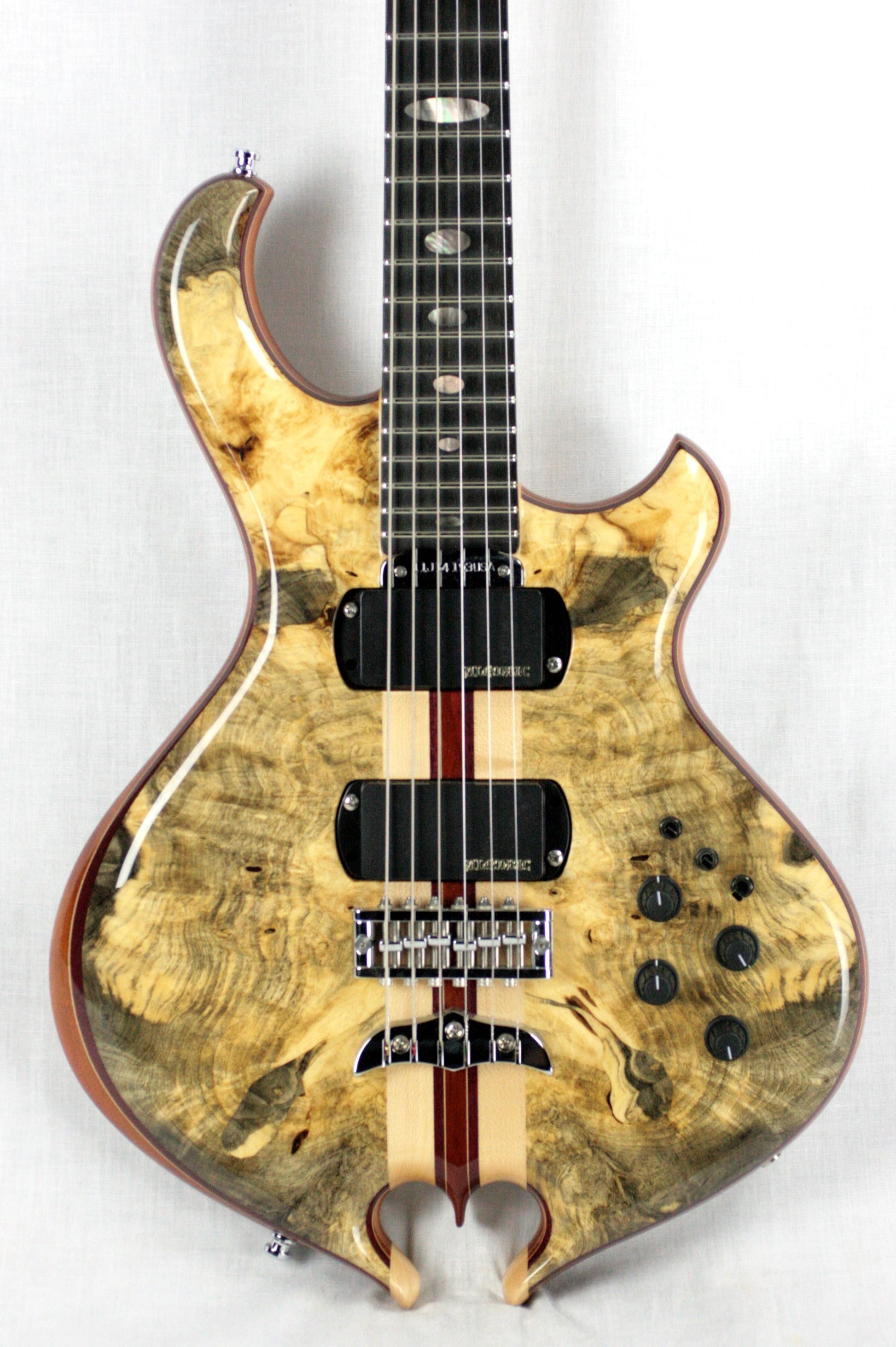 MINT 2011 Alembic Darling Buckeye Burl Top w/ Blue LED's Paperwork, Original Case!