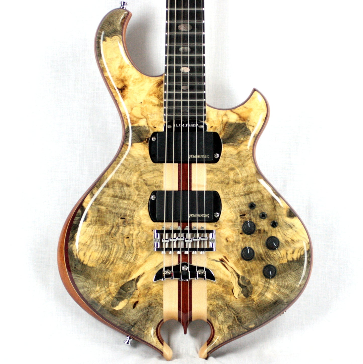 MINT 2011 Alembic Darling Buckeye Burl Top w/ Blue LED's Paperwork, Original Case!
