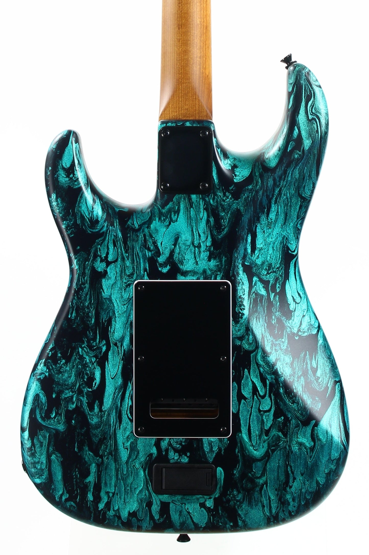2023 James Tyler USA Studio Elite HD - Black Shmear w/ Turquoise Tint. Matching Dots, Roasted Neck!