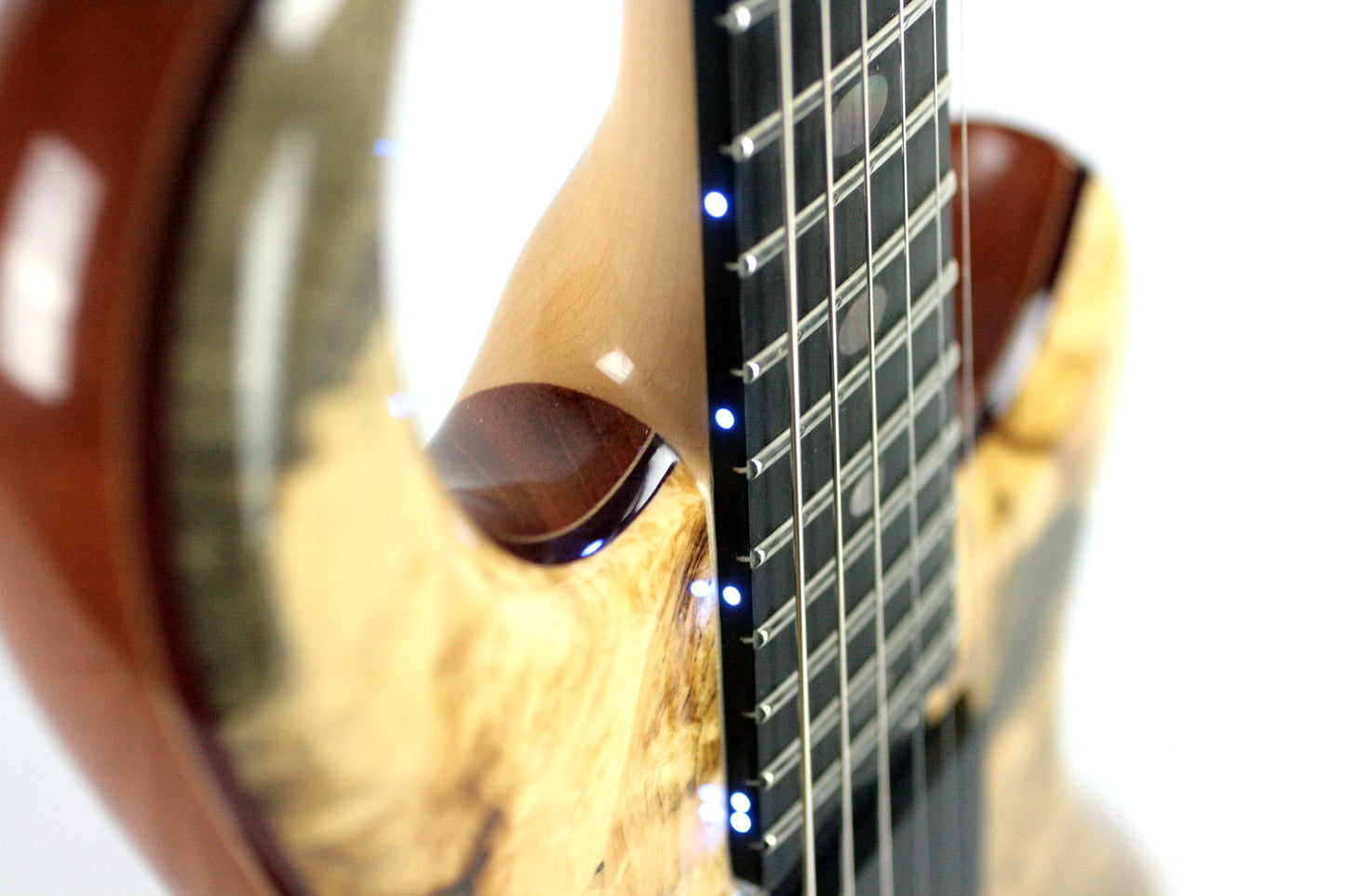 MINT 2011 Alembic Darling Buckeye Burl Top w/ Blue LED's Paperwork, Original Case!