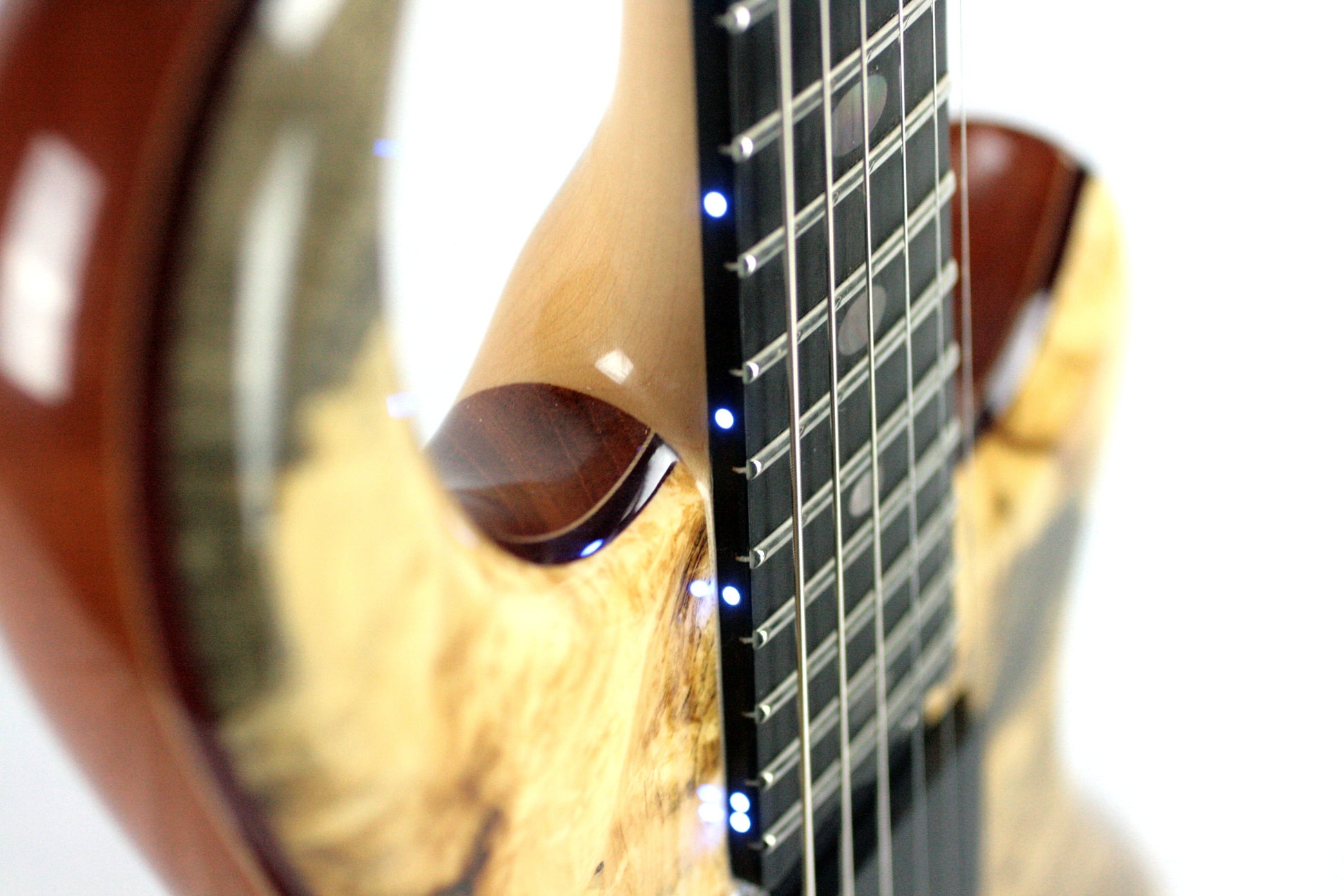 MINT 2011 Alembic Darling Buckeye Burl Top w/ Blue LED's Paperwork, Original Case!