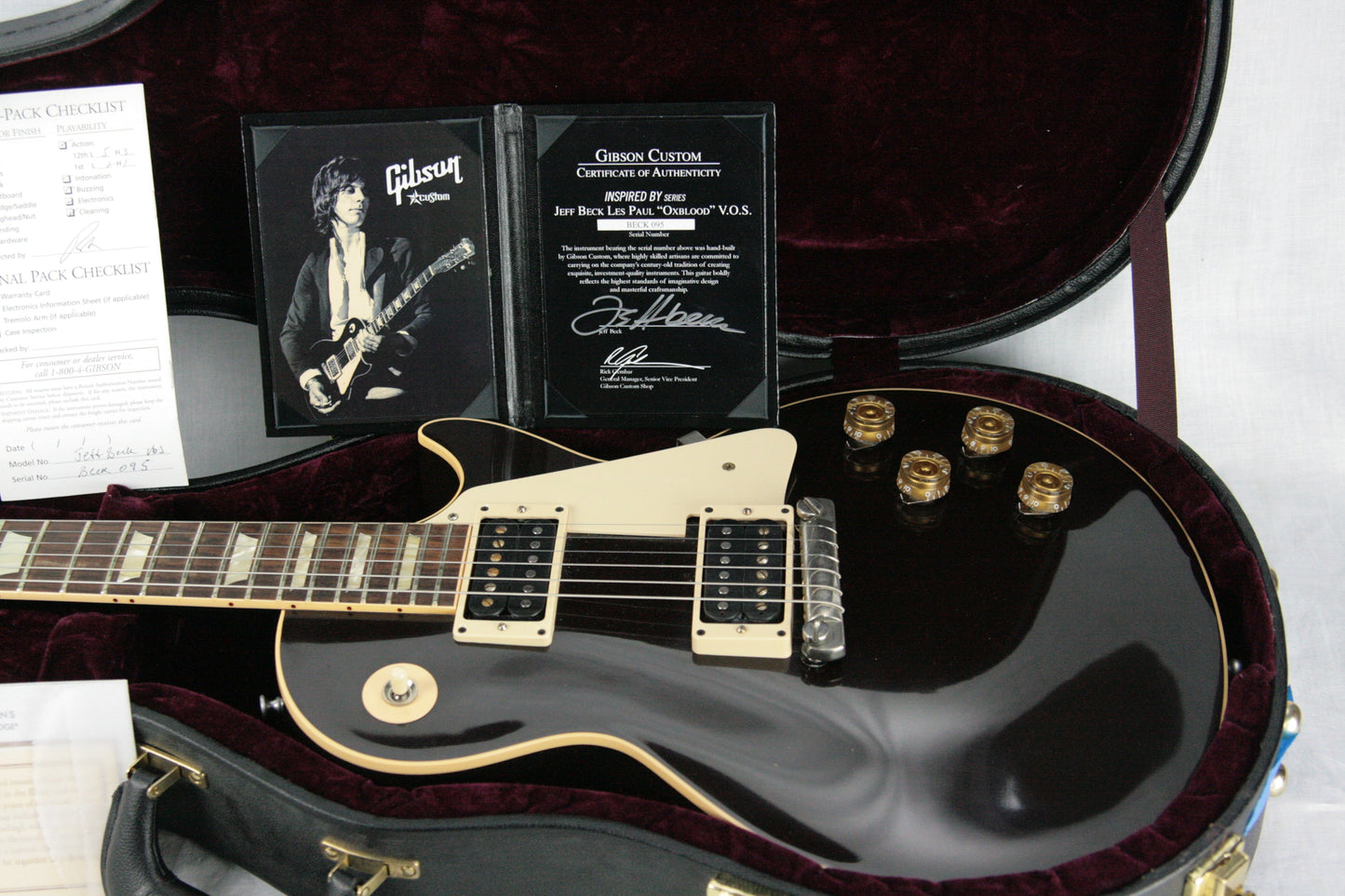 2009 Gibson JEFF BECK 1954 Les Paul Historic 54 R4 Oxblood! SIGNED COA!