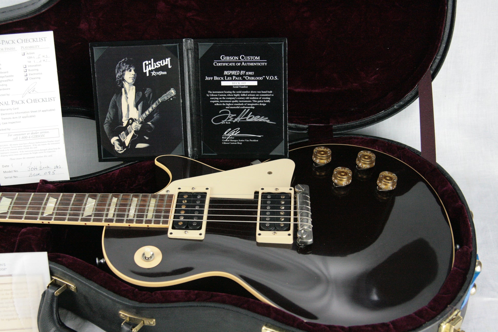 2009 Gibson JEFF BECK 1954 Les Paul Historic 54 R4 Oxblood! SIGNED COA!