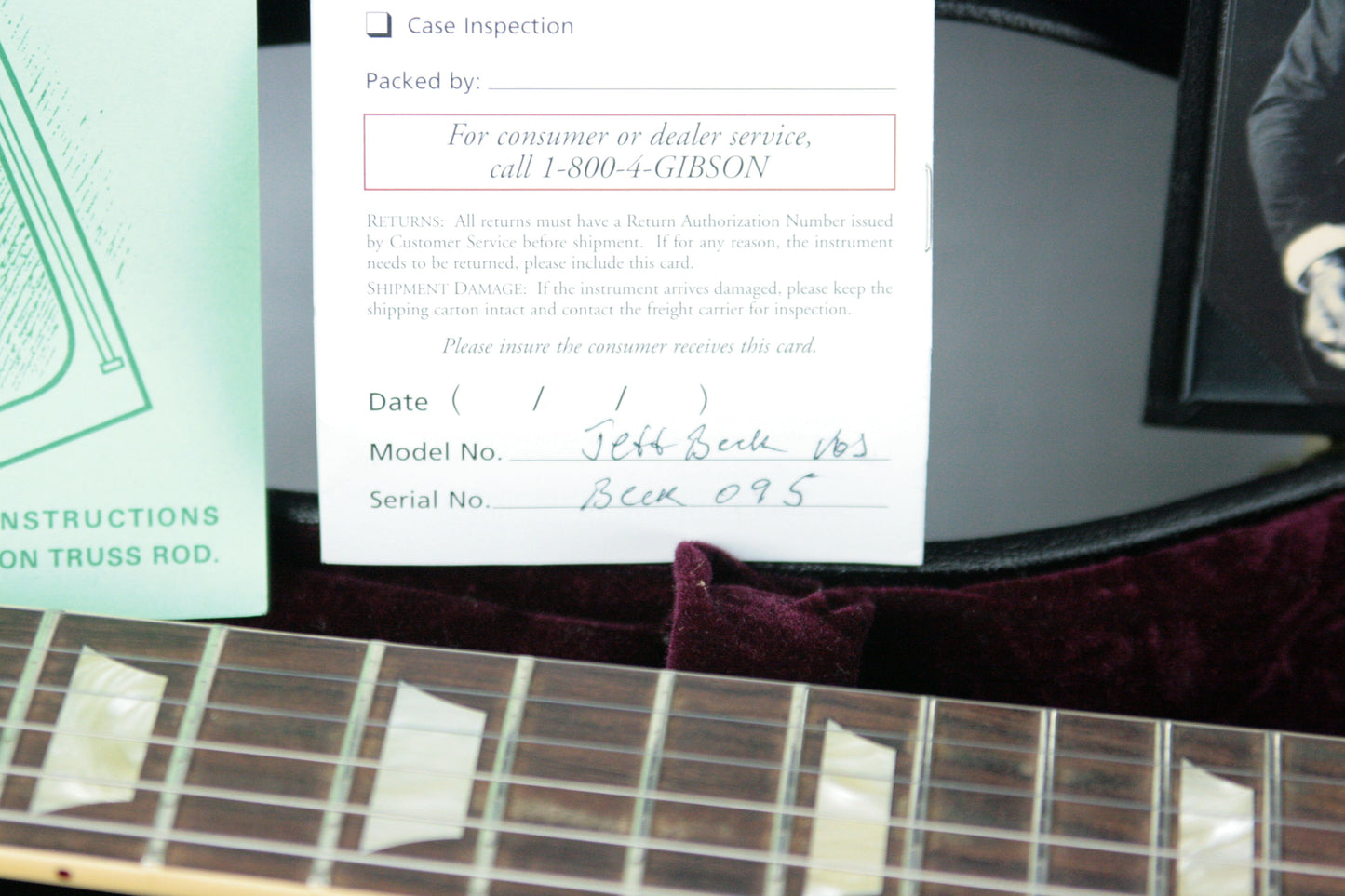 2009 Gibson JEFF BECK 1954 Les Paul Historic 54 R4 Oxblood! SIGNED COA!