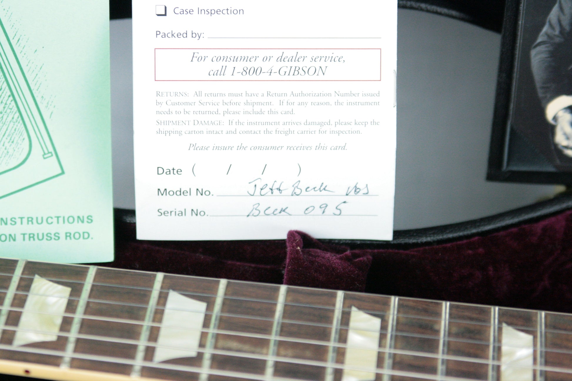 2009 Gibson JEFF BECK 1954 Les Paul Historic 54 R4 Oxblood! SIGNED COA!