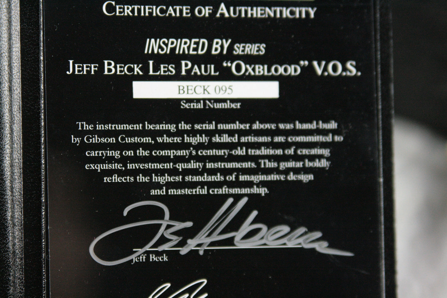 2009 Gibson JEFF BECK 1954 Les Paul Historic 54 R4 Oxblood! SIGNED COA!