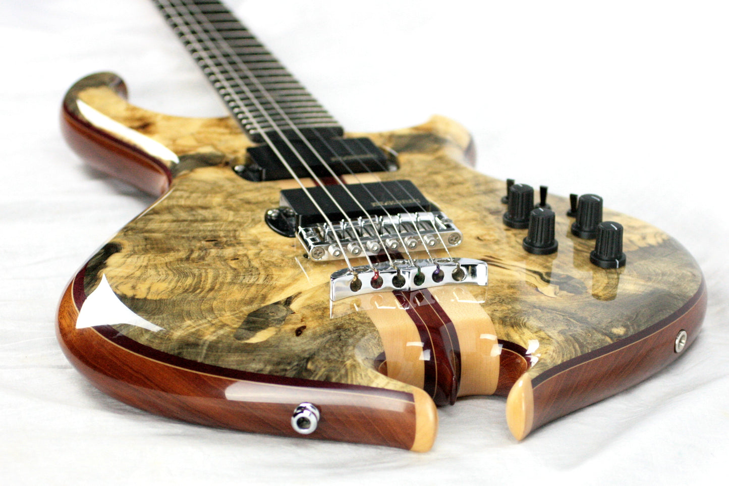 MINT 2011 Alembic Darling Buckeye Burl Top w/ Blue LED's Paperwork, Original Case!