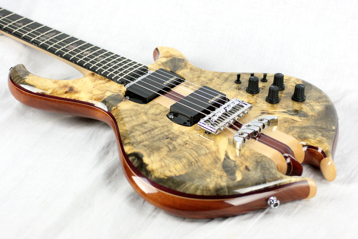 MINT 2011 Alembic Darling Buckeye Burl Top w/ Blue LED's Paperwork, Original Case!