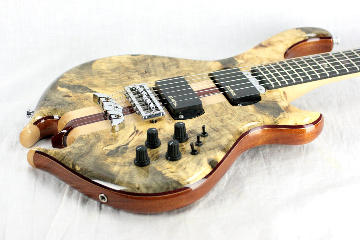 MINT 2011 Alembic Darling Buckeye Burl Top w/ Blue LED's Paperwork, Original Case!